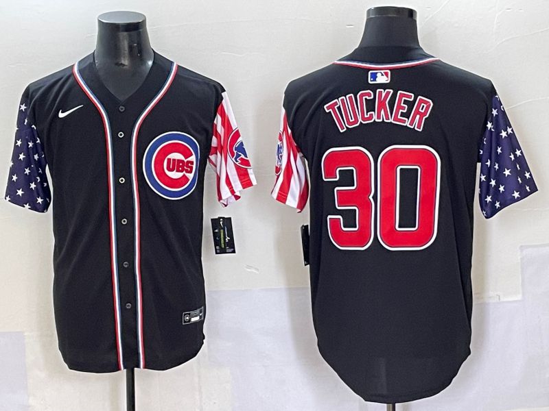 Men 2025 Chicago Cubs #30 Tucker Black National Flags Nike MLB Jersey style 1->chicago cubs->MLB Jersey